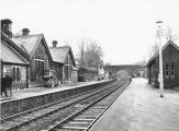 Work being done on the station platform. No footbridge. Mid 1970s?